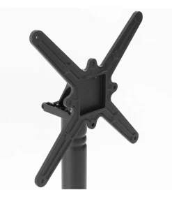 60 cm ronde hoge tafel kantelbaar zwart/zilver en zwart marmeren blad