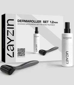1,2 mm Dermaroller set inclusief cleansing spray