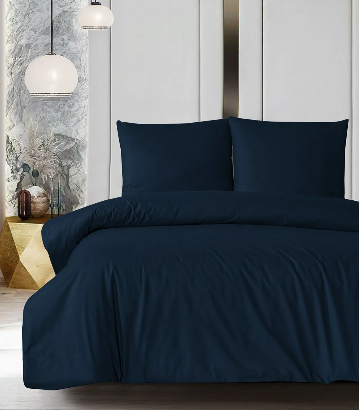 2 persoons beddengoed 240x220 cm+2 kussenslopen 65x65 cm in katoen