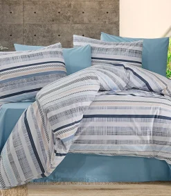 2 persoons beddengoed 240x220 cm+2 kussenslopen 65x65 cm in katoen