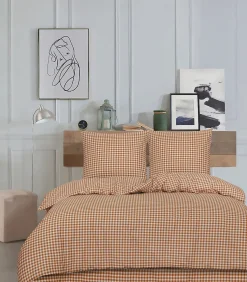 2 persoons beddengoed 200x200 cm+2 kussenslopen 65x65 cm in katoen