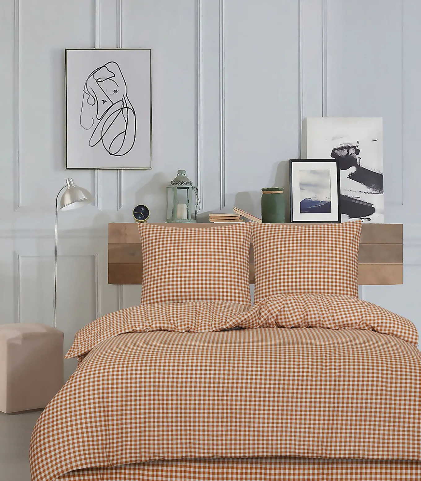 2 persoons beddengoed 200x200 cm+2 kussenslopen 65x65 cm in katoen