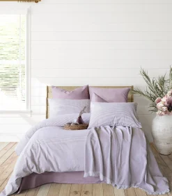 2 persoons beddengoed 200x200 cm+2 kussenslopen 65x65 cm in katoen wafelstof