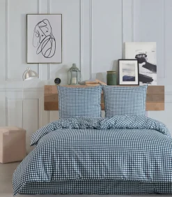 1 persoons beddengoed 140x200 cm+1 kussensloop 65x65 cm in katoen