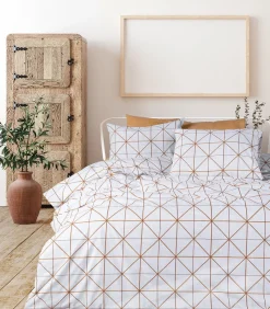 2 persoons beddengoed 200x200 cm+2 kussenslopen 65x65 cm in katoen