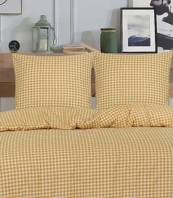 1 persoons beddengoed 140x200 cm+1 kussensloop 65x65 cm in katoen