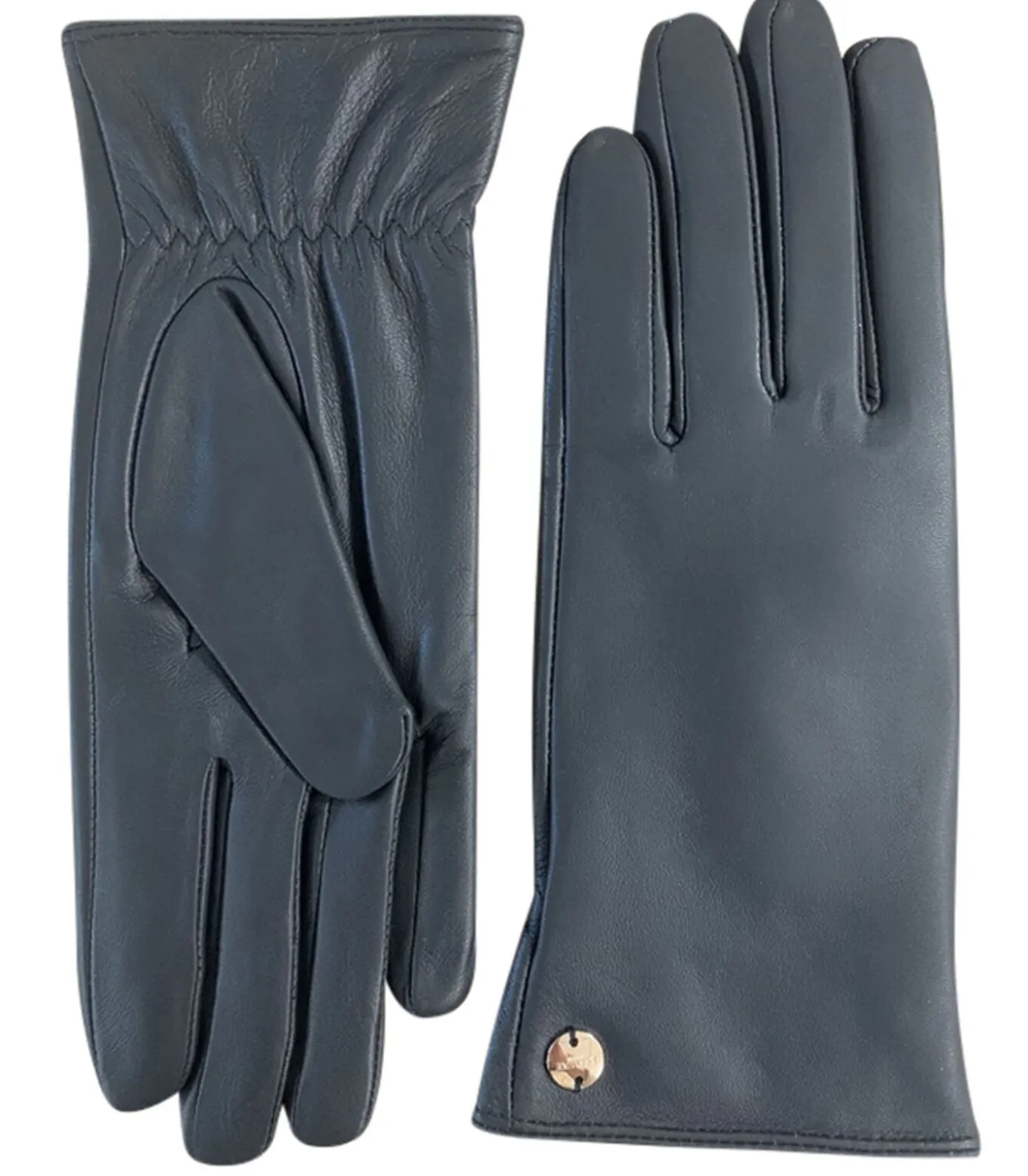 ACTS - Eenvoudige leren handschoenen met metalen logodetail