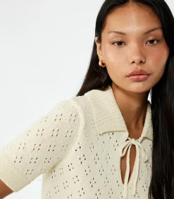 Ajourtrui Korte Mouwen Met Strik