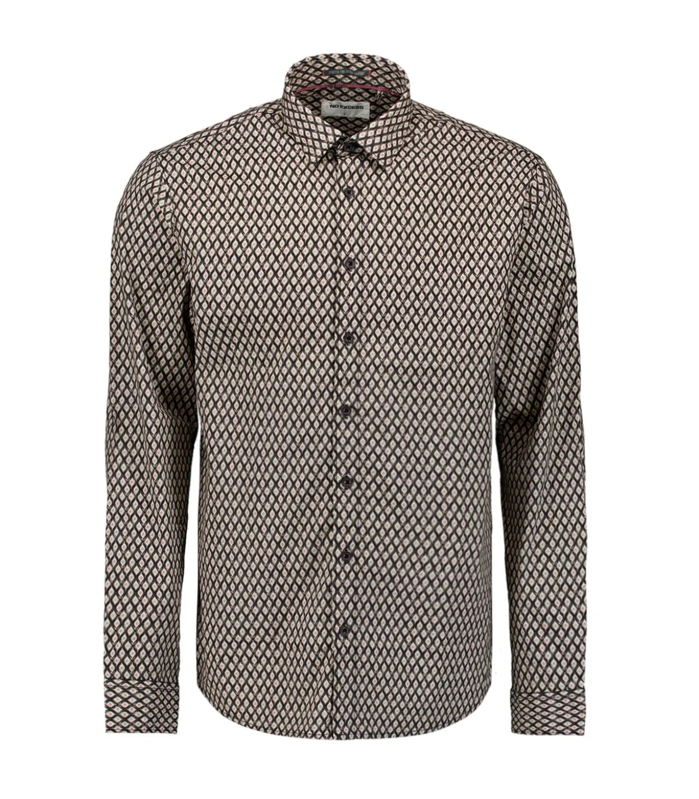 Allover geprint stretchhemd in wyberdessin