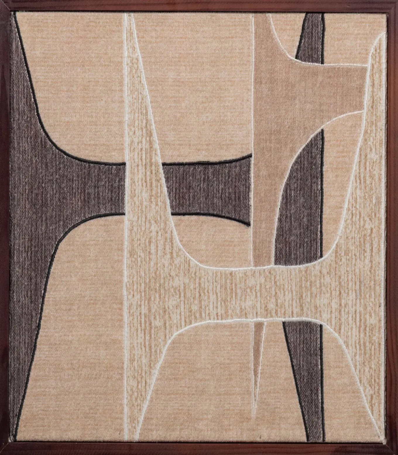 Anno Wanddeco - Katoen/Hout - Naturel/Bruin - 90x60x10