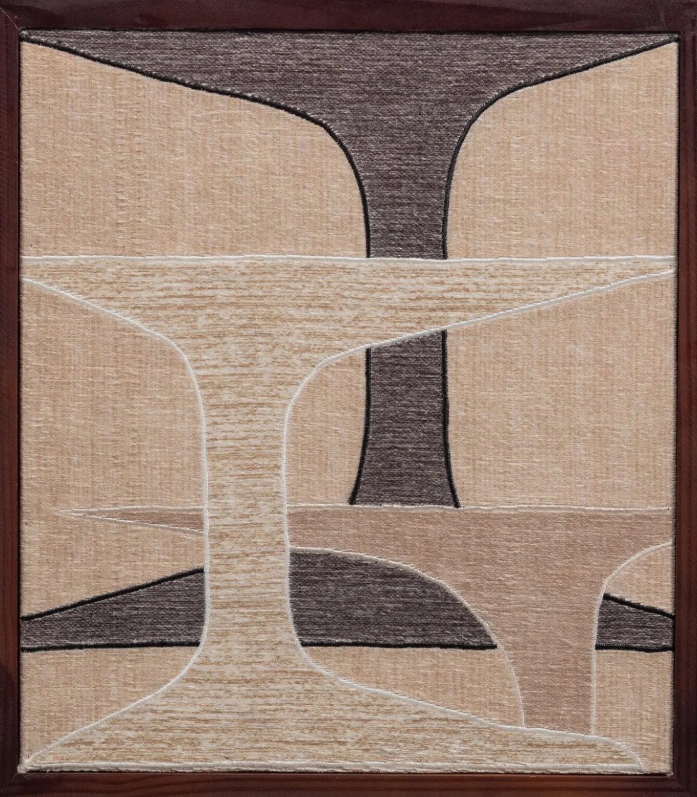 Anno Wanddeco - Katoen/Hout - Naturel/Bruin - 90x60x10