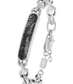 Armband voor mannen, roestvrij staal, jaspis