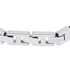 Armband voor mannen, roestvrij staal, lijnsteen