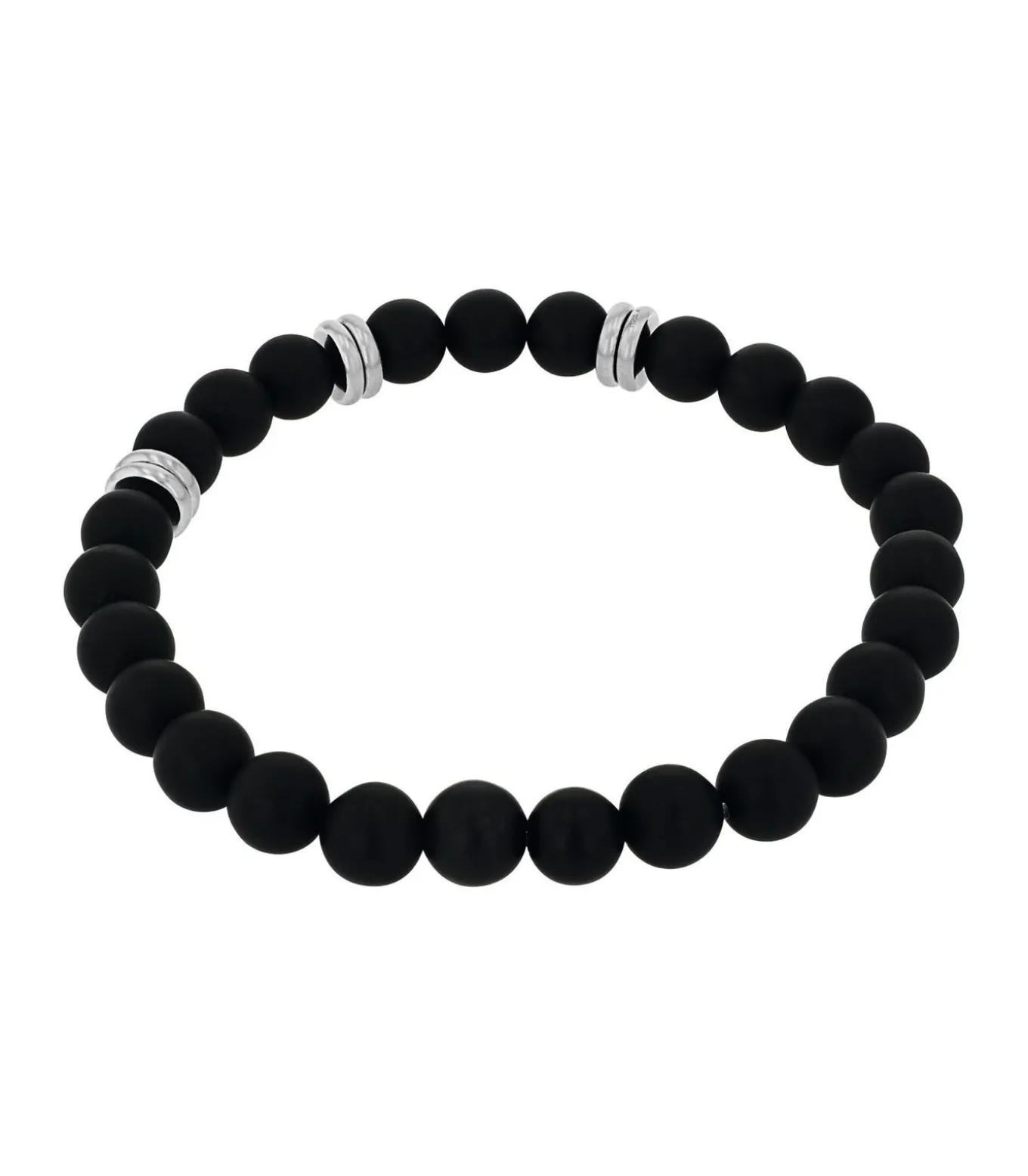 Armband voor mannen, roestvrij staal, agaat