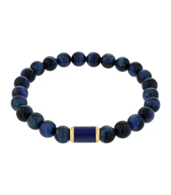 Armband voor mannen, roestvrij staal, tijgeroog