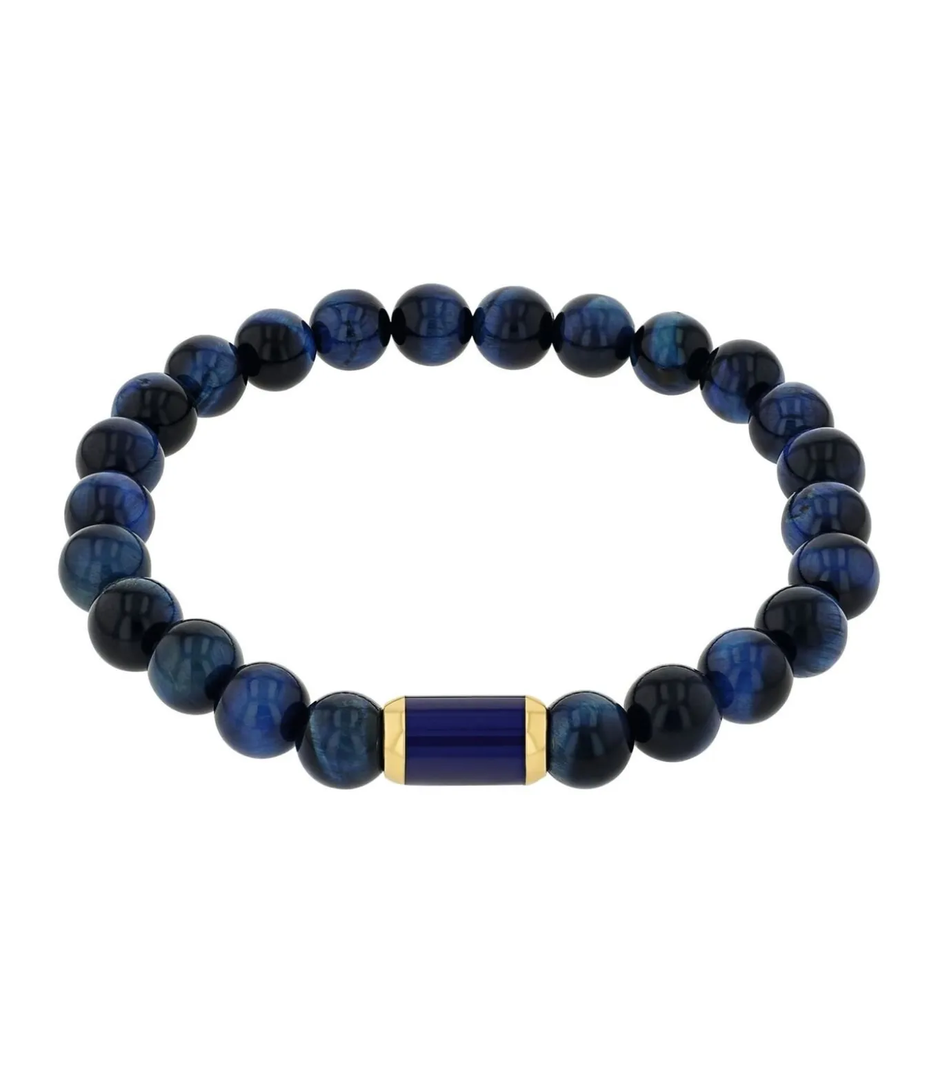 Armband voor mannen, roestvrij staal, tijgeroog