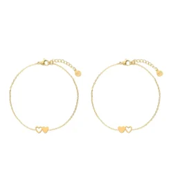Armbanden set twee hartjes