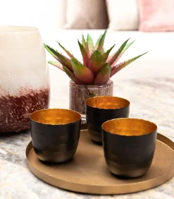Arras (set van 3) - Theelichthouder - Zwart