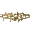 Art for the Home Metal Art - Golden birds - 36x112