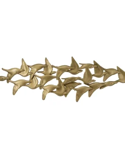 Art for the Home Metal Art - Golden birds - 36x112