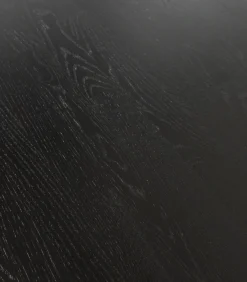 Arthur Eettafel Ovaal Met H-Poot - Eikenhout - Zwart - 75x220x90