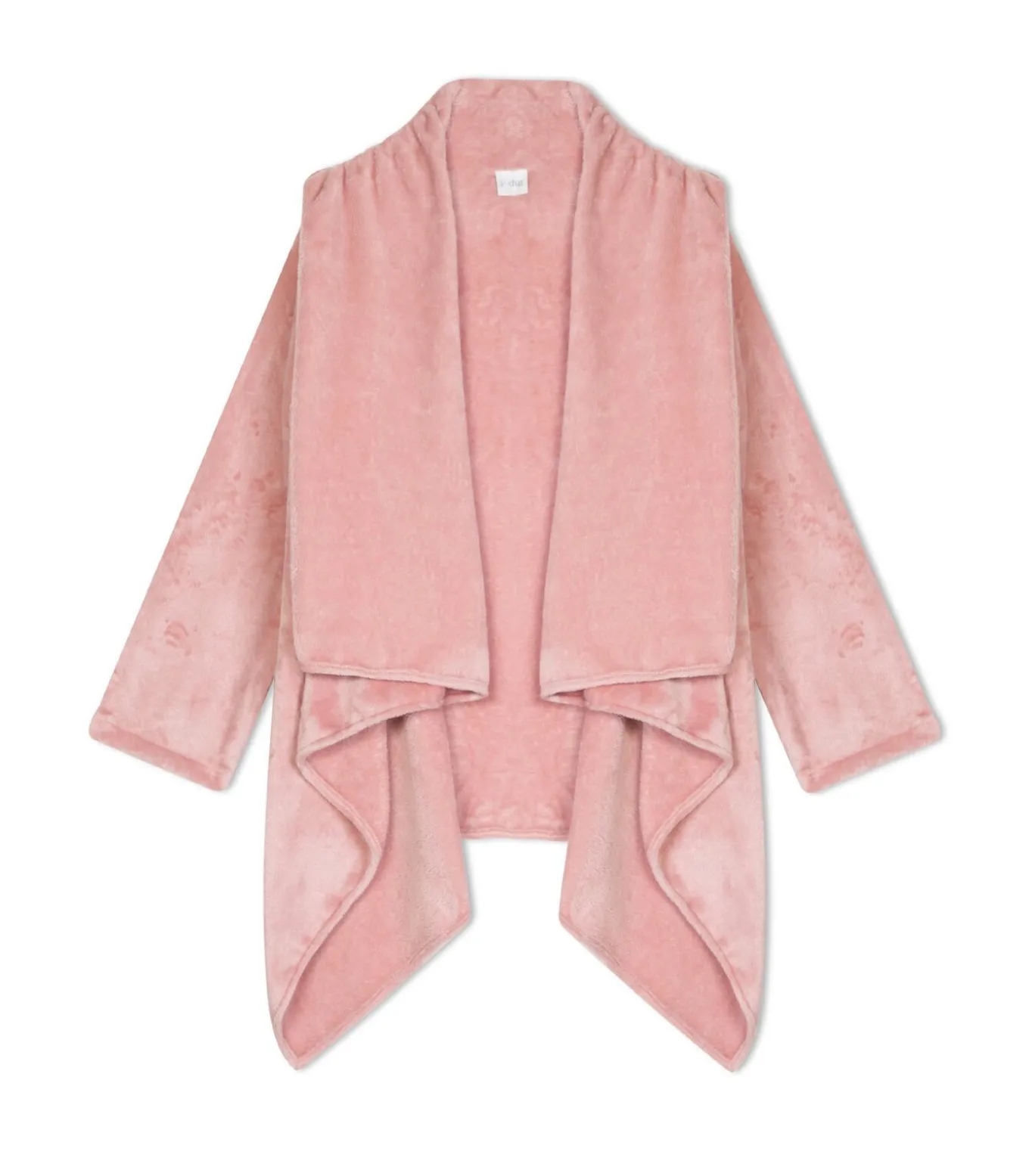 Asymmetrische jas van flanellen pluche ESSENTIEL 179