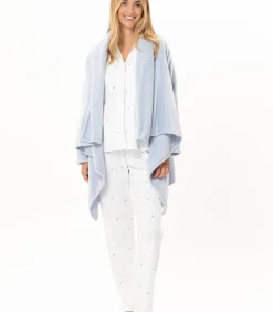 Asymmetrische jas van flanellen pluche ESSENTIEL 179