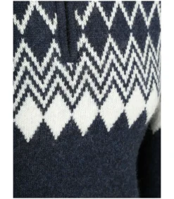 Avery Nordic Half Zip Trui Wolblend Navy