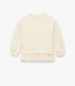 Baby sweatshirt van katoen met bloemenprint en ruches