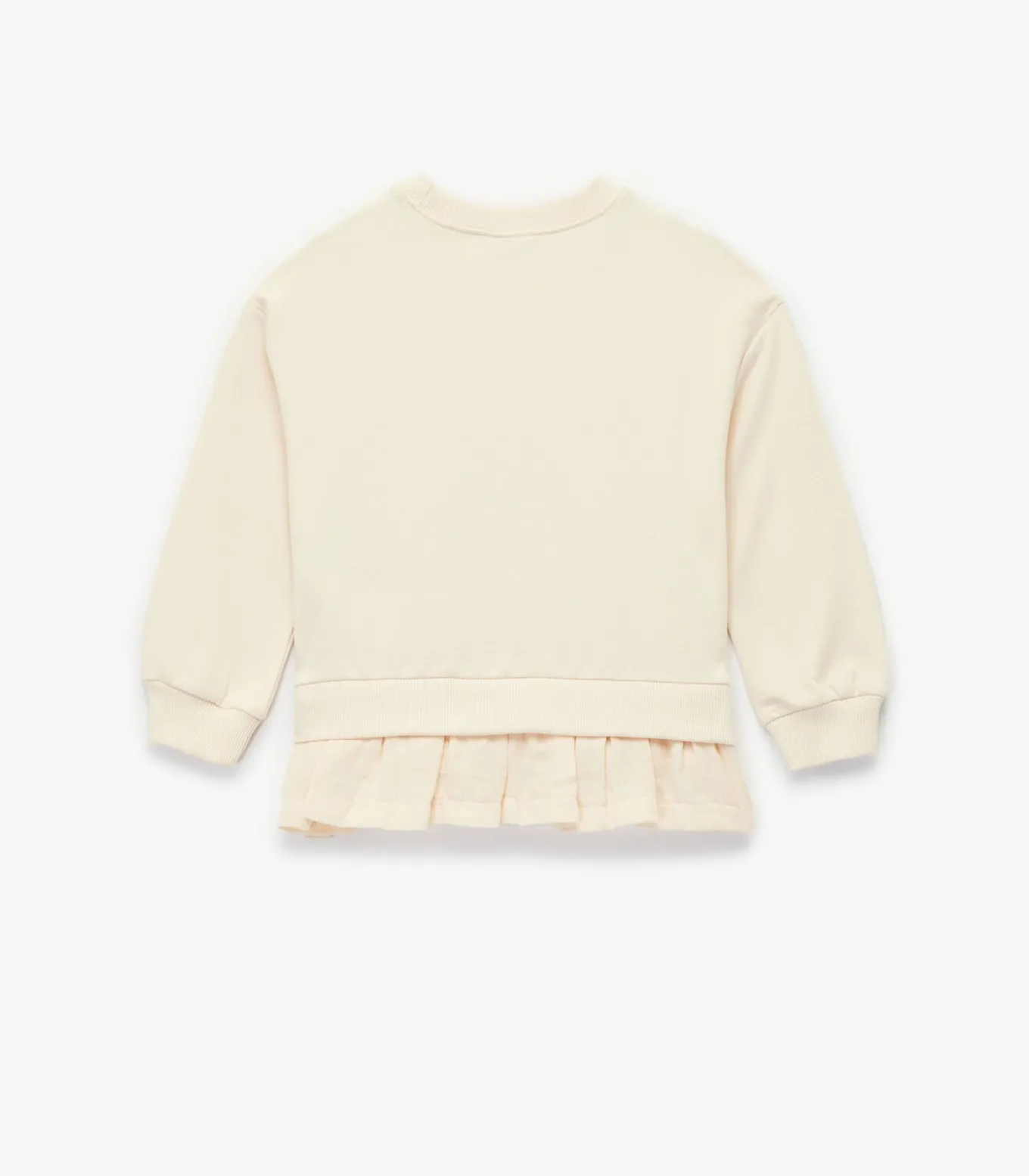 Baby sweatshirt van katoen met bloemenprint en ruches