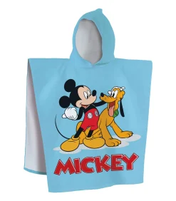 Badcape bedrukt 100% katoen, MICKEY BLUE
