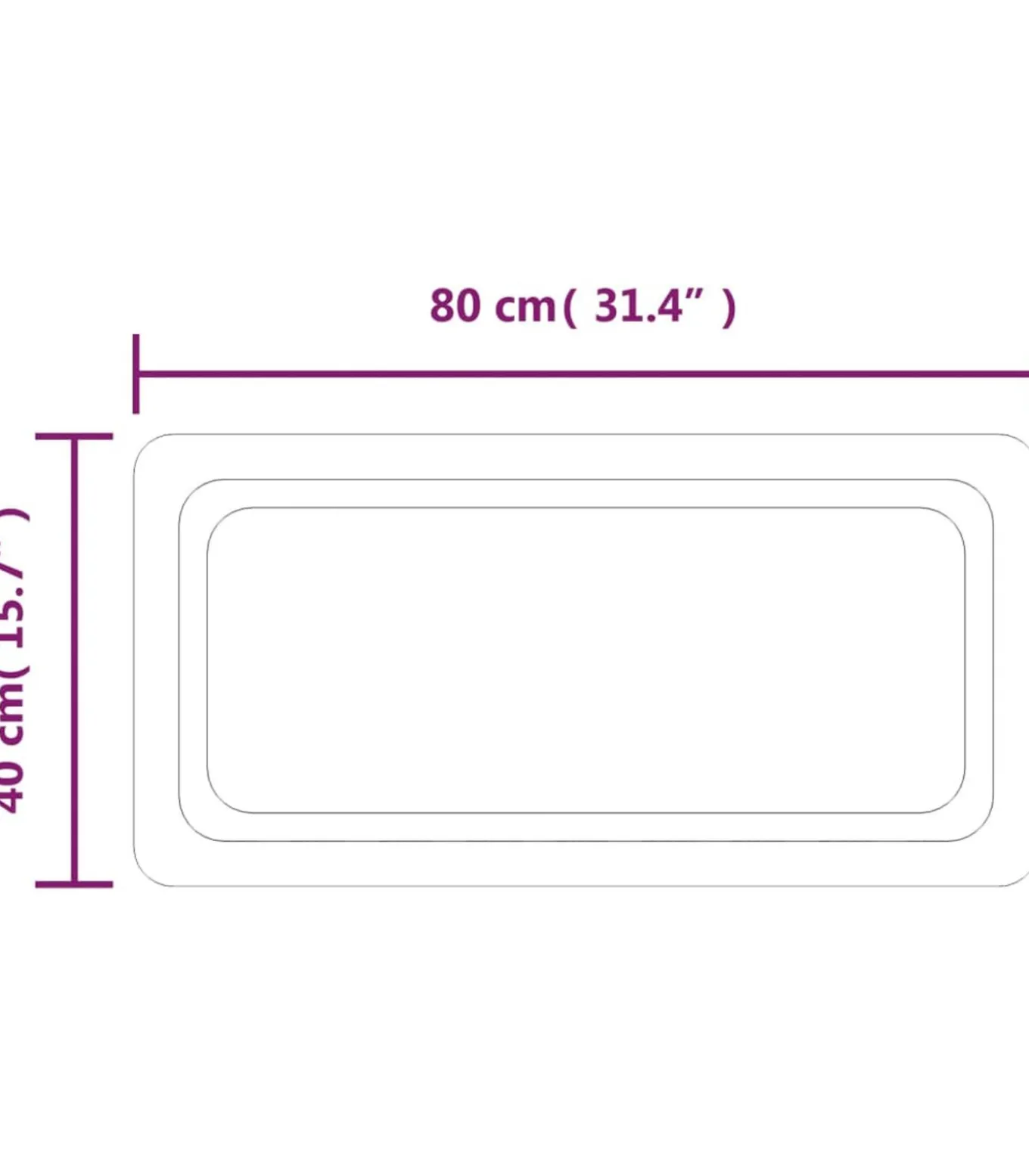 Badkamerspiegel LED 40x80 cm