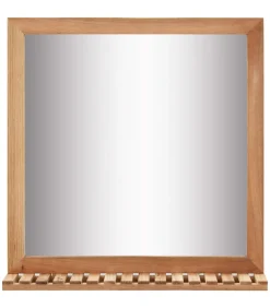 Badkamerspiegel 60x12x62 massief walnotenhout