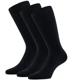 Badstof zool - Merinowollen Sokken - 3 paar - Navy