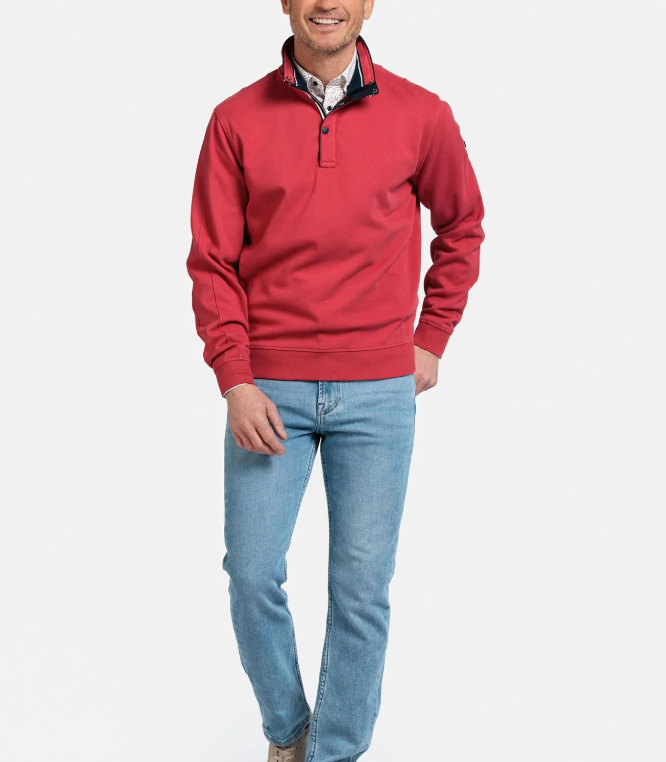 Baileys Half-Zip Sweater – Coral