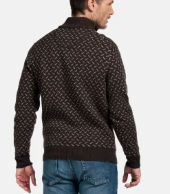 Baileys Pullover met print - Bruin
