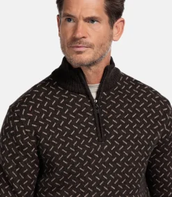 Baileys Pullover met print - Bruin