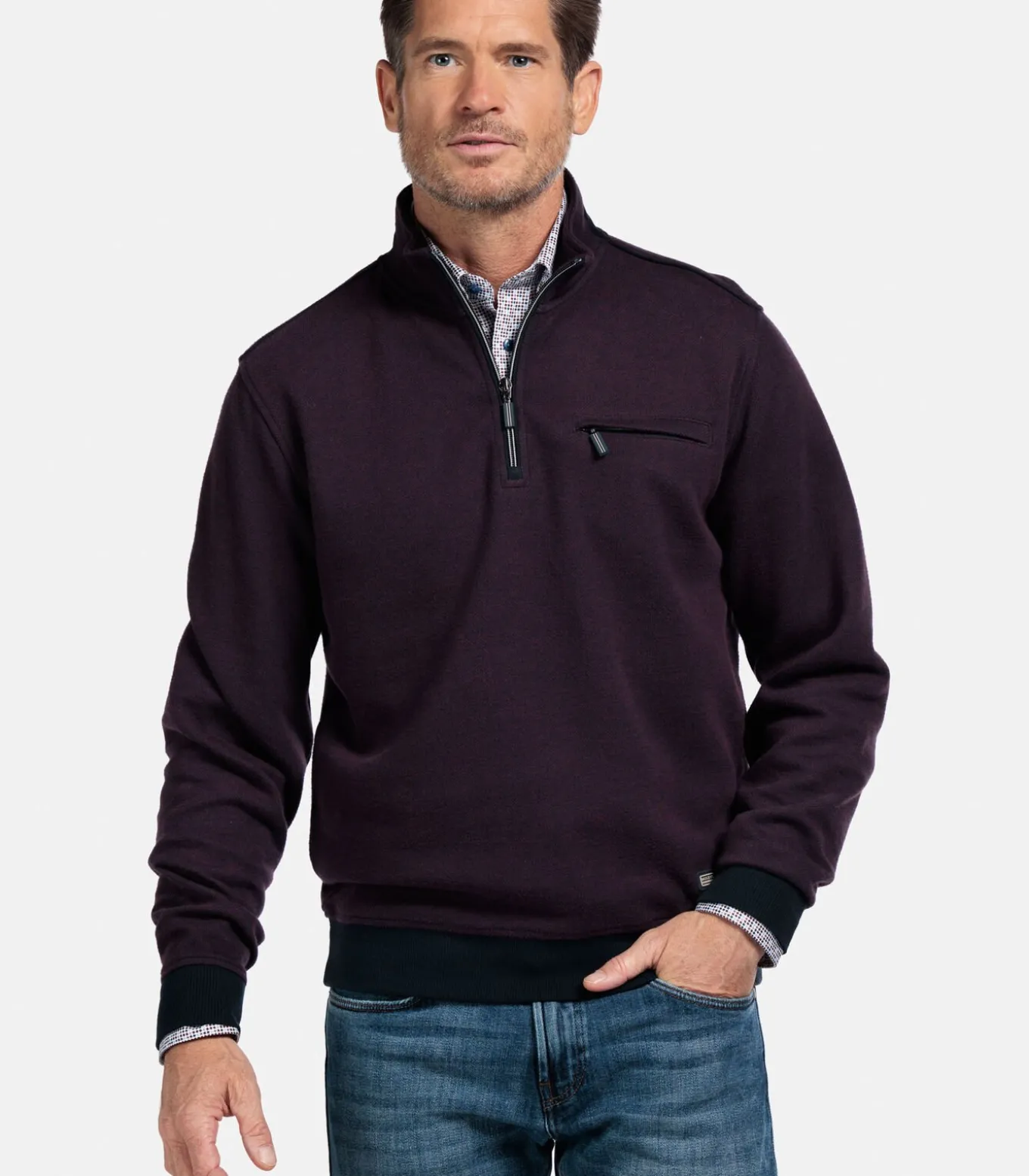 Baileys two-tone pullover - Bordeaux