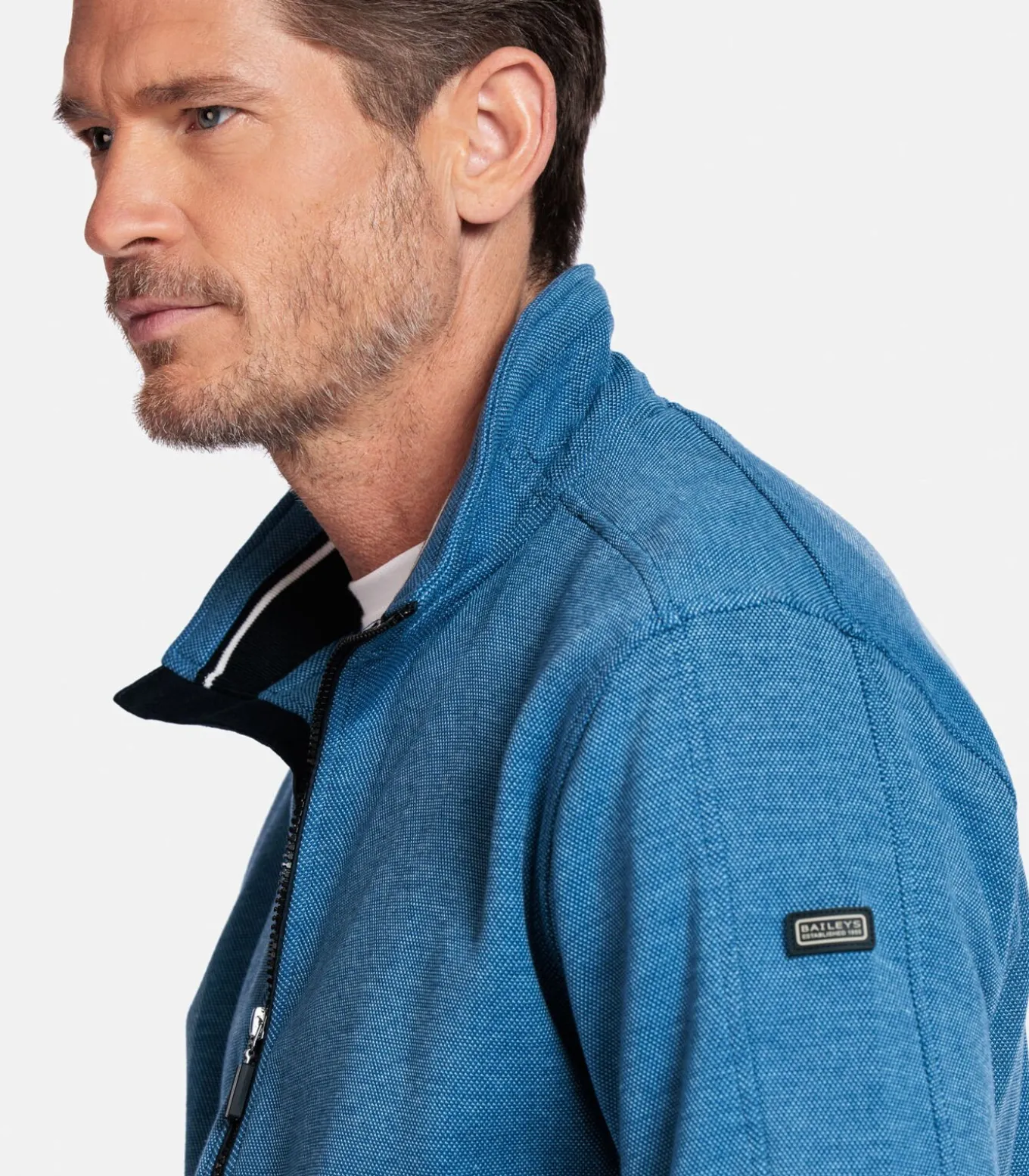 Baileys Two-tone sweatvest - Donkerblauw