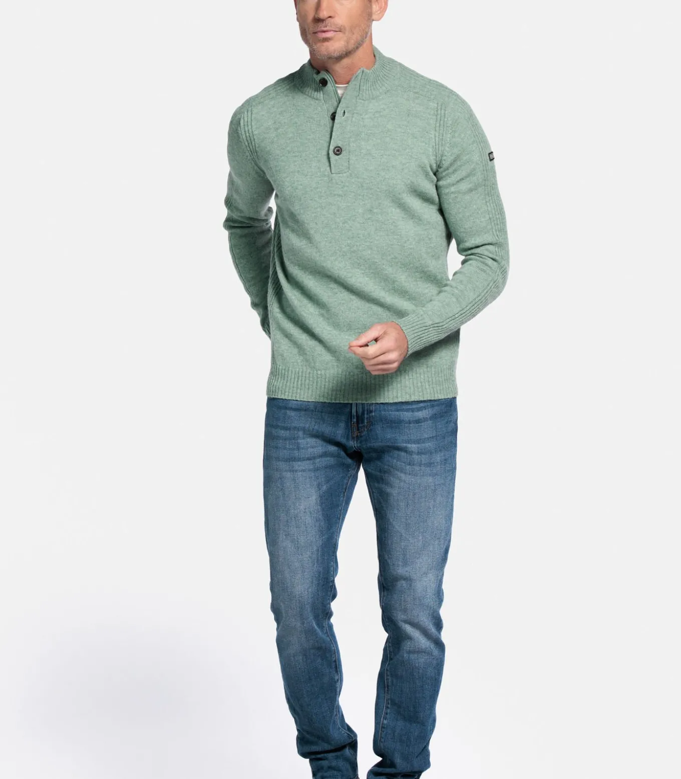 Baileys Wollen Pullover - Misty Green