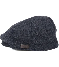 Barlow Flat Cap Herringbone Navy