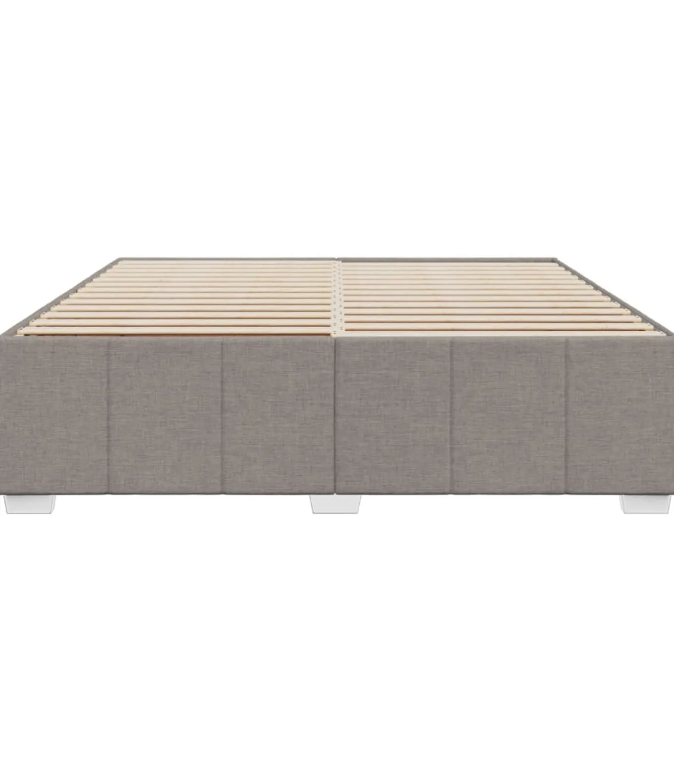 Bedframe zonder matras stof taupe 200x200 cm