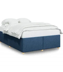 Bedframe zonder matras stof blauw 140x200 cm
