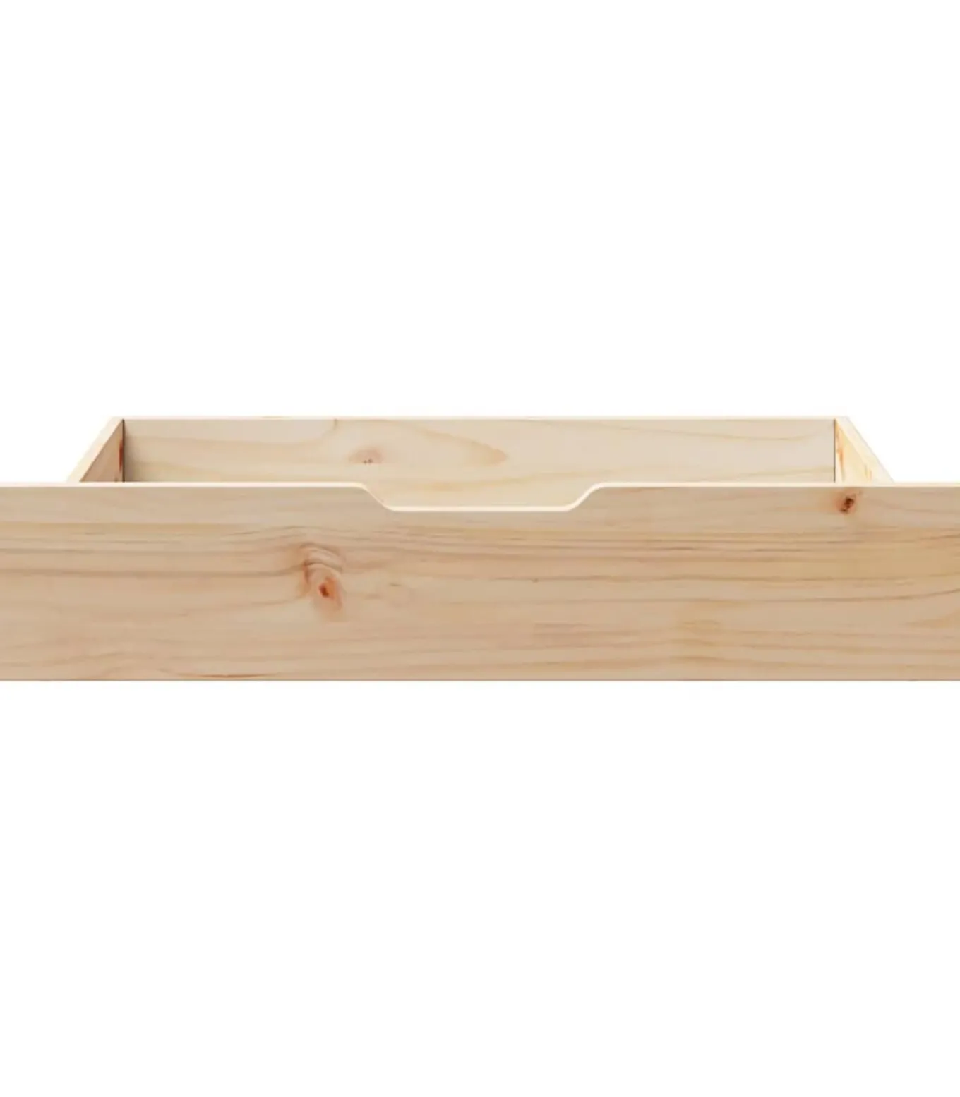 Bedlades 2 st met wieltjes 85x55x17 cm massief grenenhout