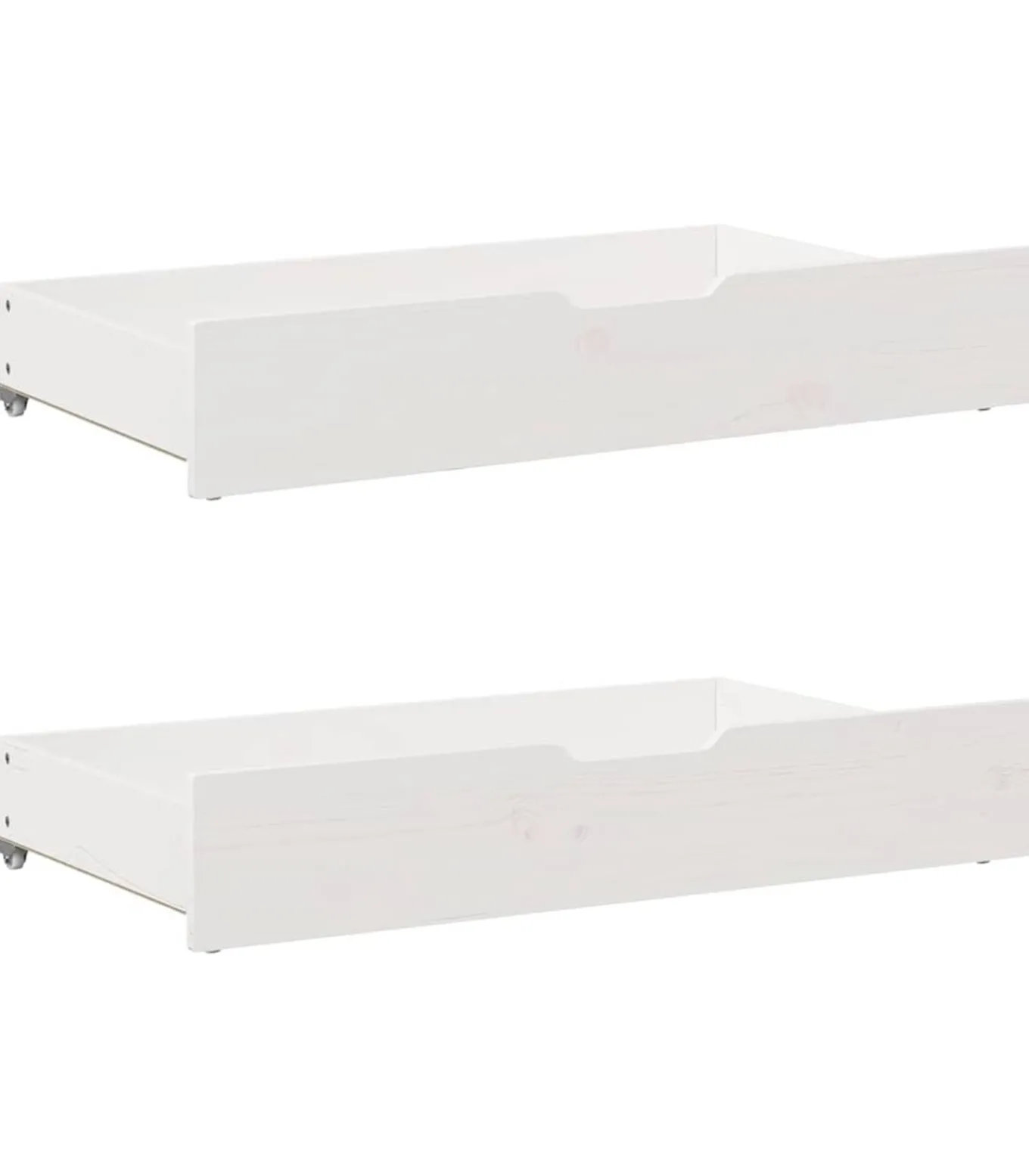 Bedlades 2 st 90x55x17 cm massief grenenhout wit