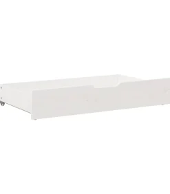 Bedlades 2 st 90x55x17 cm massief grenenhout wit