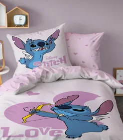 Bedlinnen van 100% katoen met print, DISNEY HOME STITCH CUPIDO