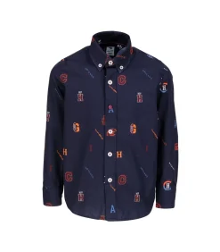 Bedrukt katoenen overhemd