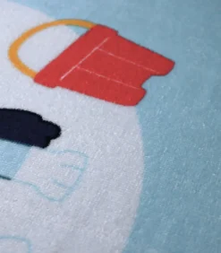 Bedrukte badcape van 100% katoen, BLUEY HOURRA