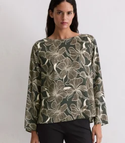 Bedrukte blouse overhemd los